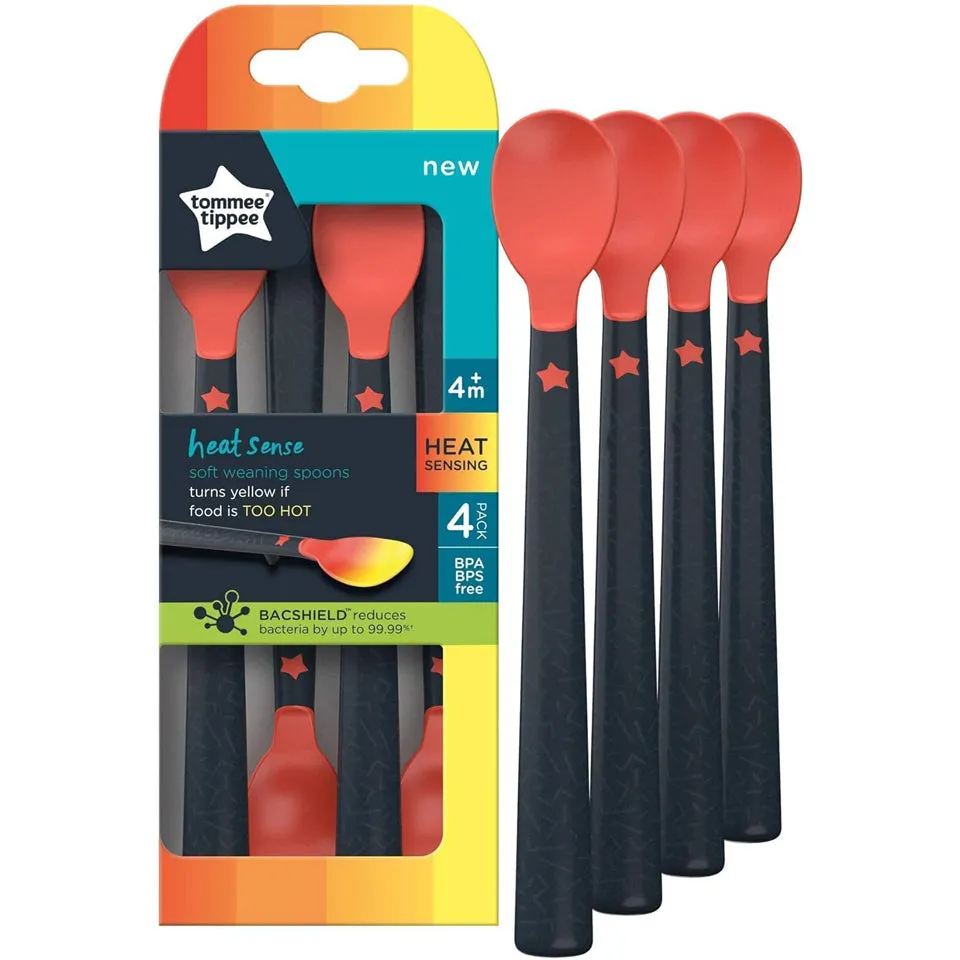 Set of Heat Sense Weaning Spoons, 4m , Pack of 4