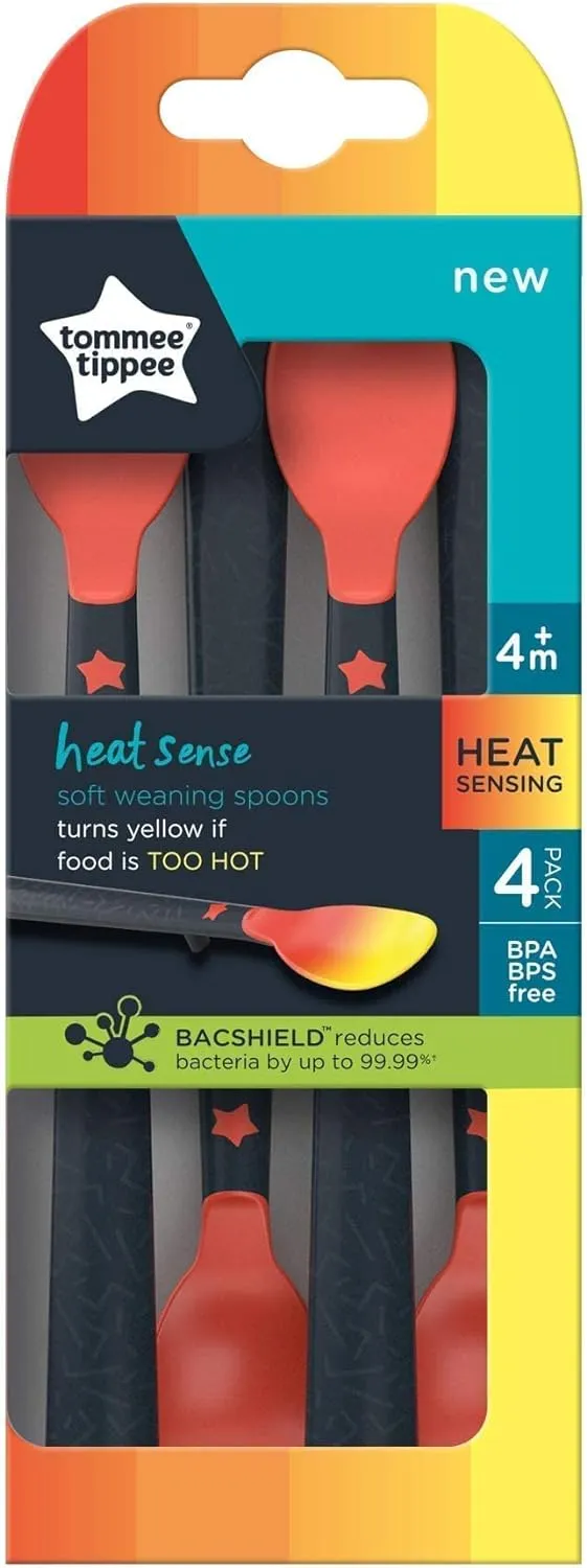 Set of Heat Sense Weaning Spoons, 4m , Pack of 4
