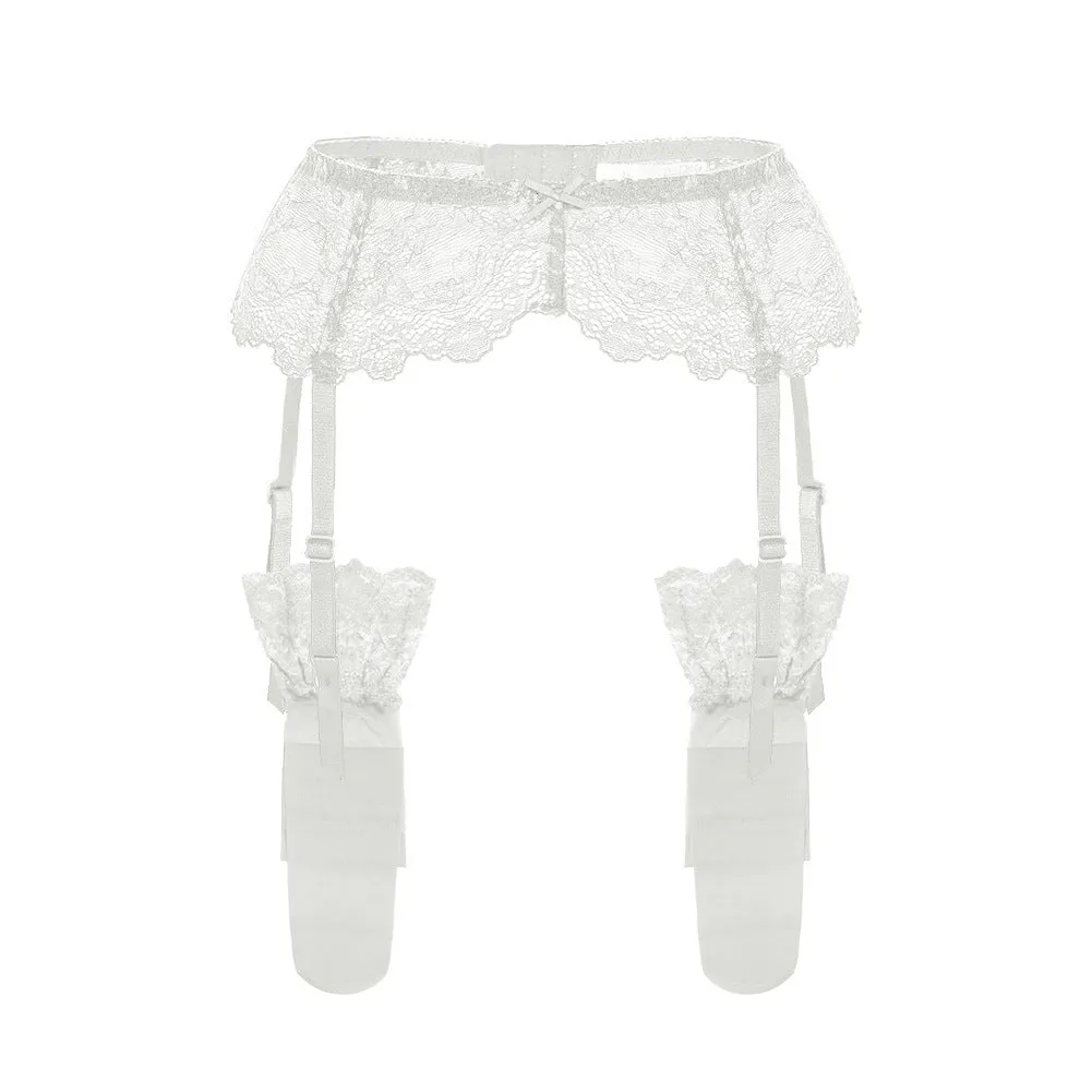 Sexy Lace Garter Belt Ultra-thin Bow