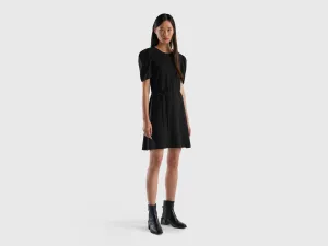 SHORT DRESS IN VISCOSE BLEND