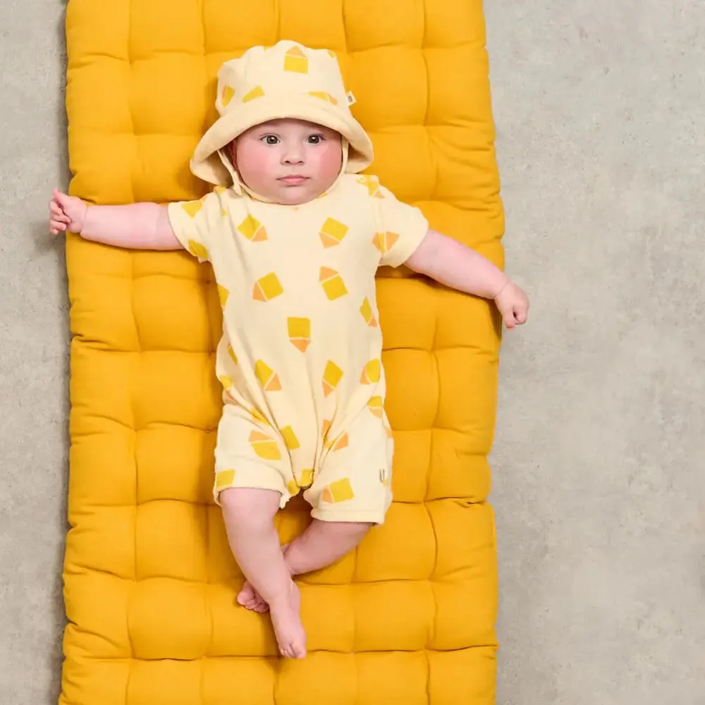 Shrimpy - Yellow Beach Hut Towelling Shortie
