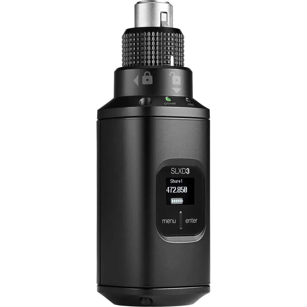 Shure SLXD3 Digital Plug-On XLR Transmitter | J52: 558 to 602   614 to 616 MHz