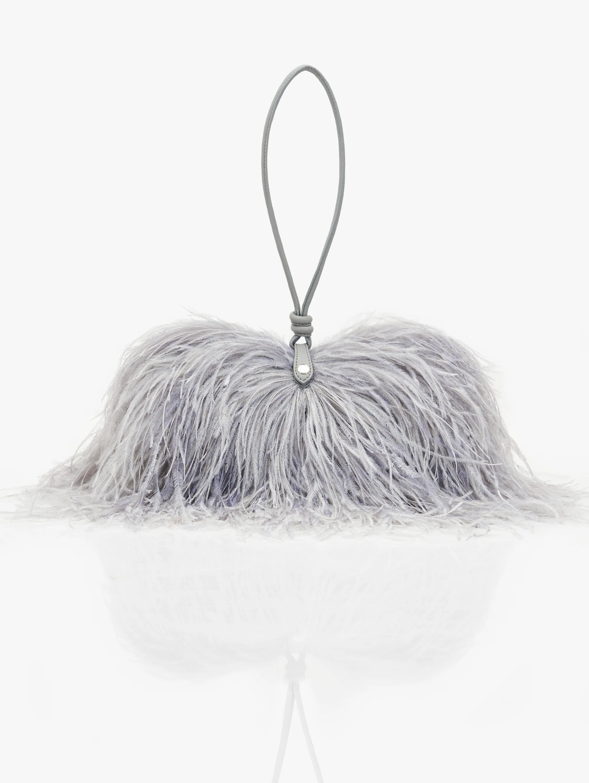 Silver gray scarlet midi bag