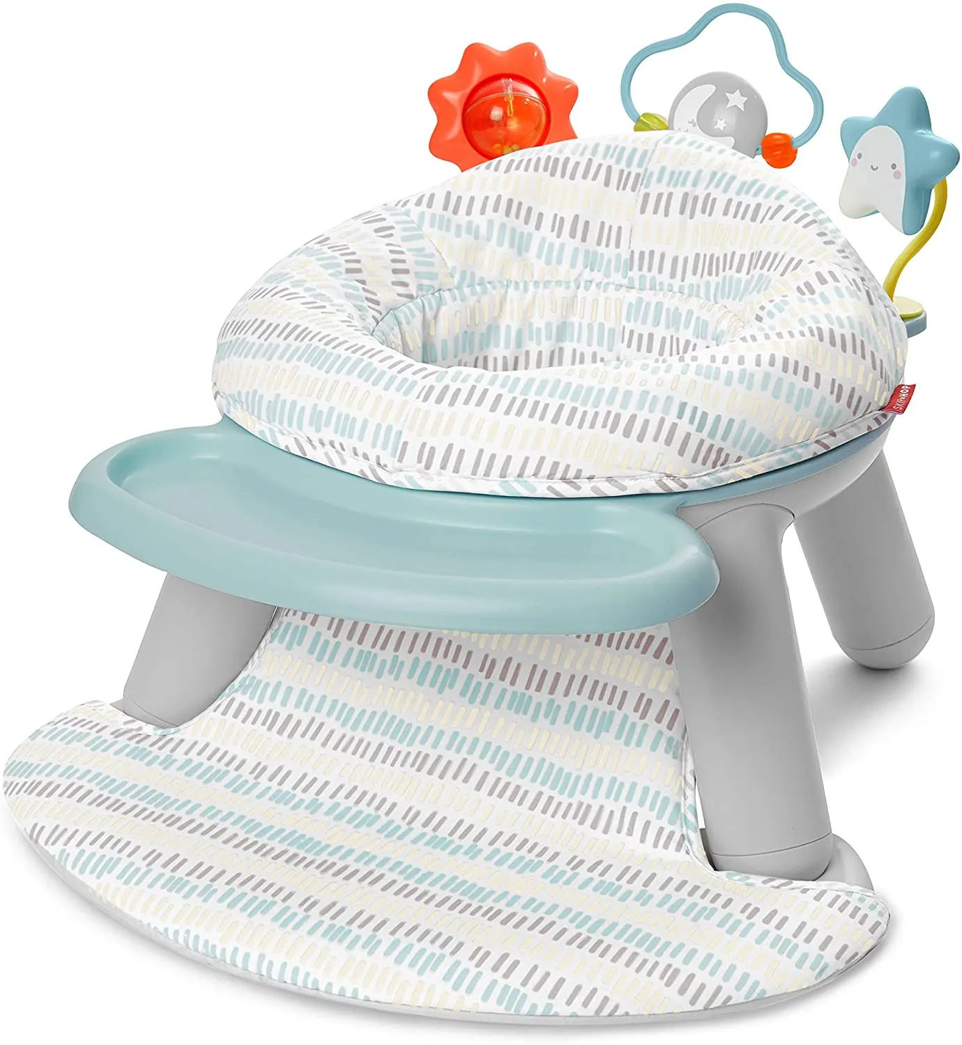 Skip Hop Silver Lining Cloud Baby Chair: 2-in-1 Sit-up Floor Seat & Infant Activity Seat with 3 developmental activities