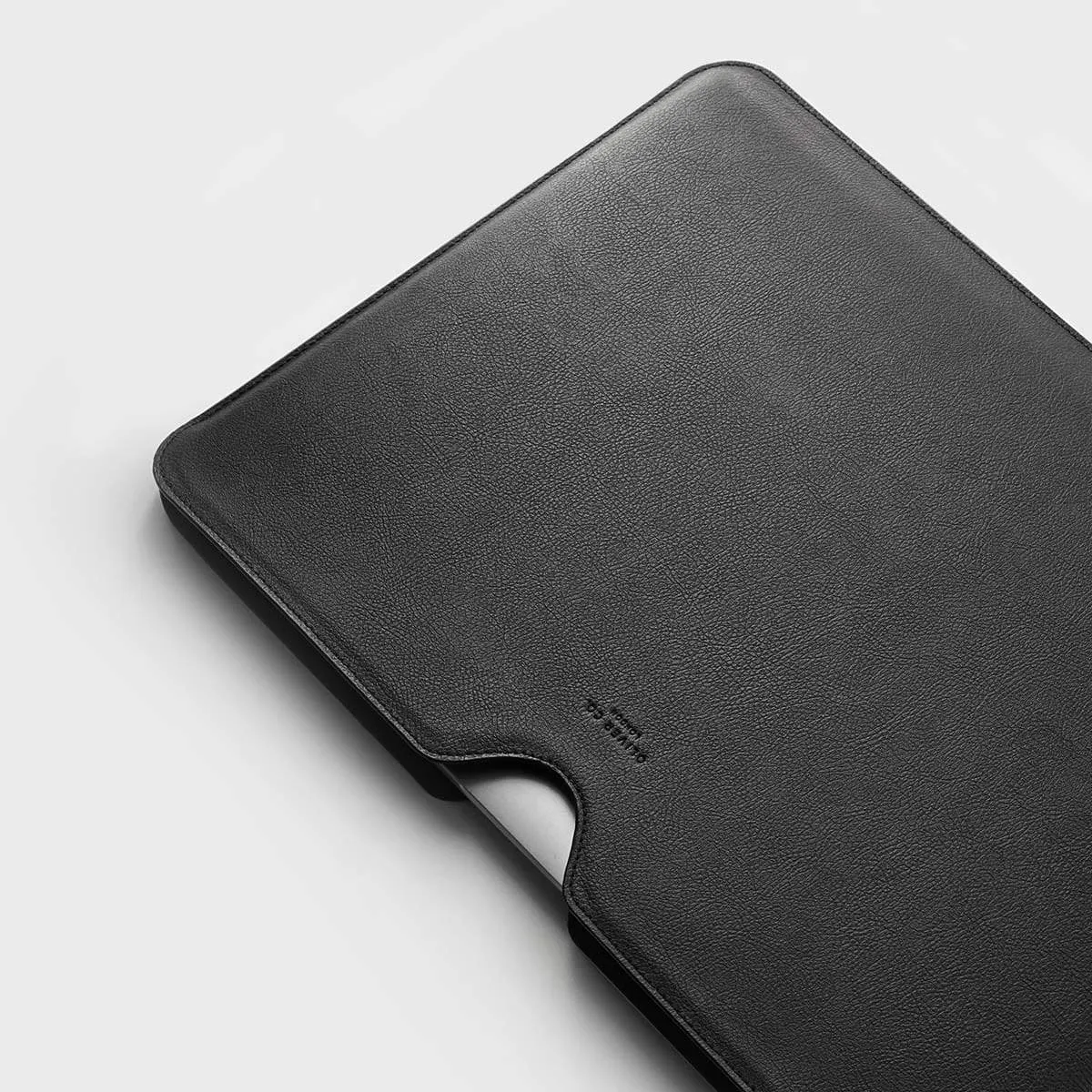 Slim Apple Leather Vegan Laptop Sleeve | Black 13"-16" Options