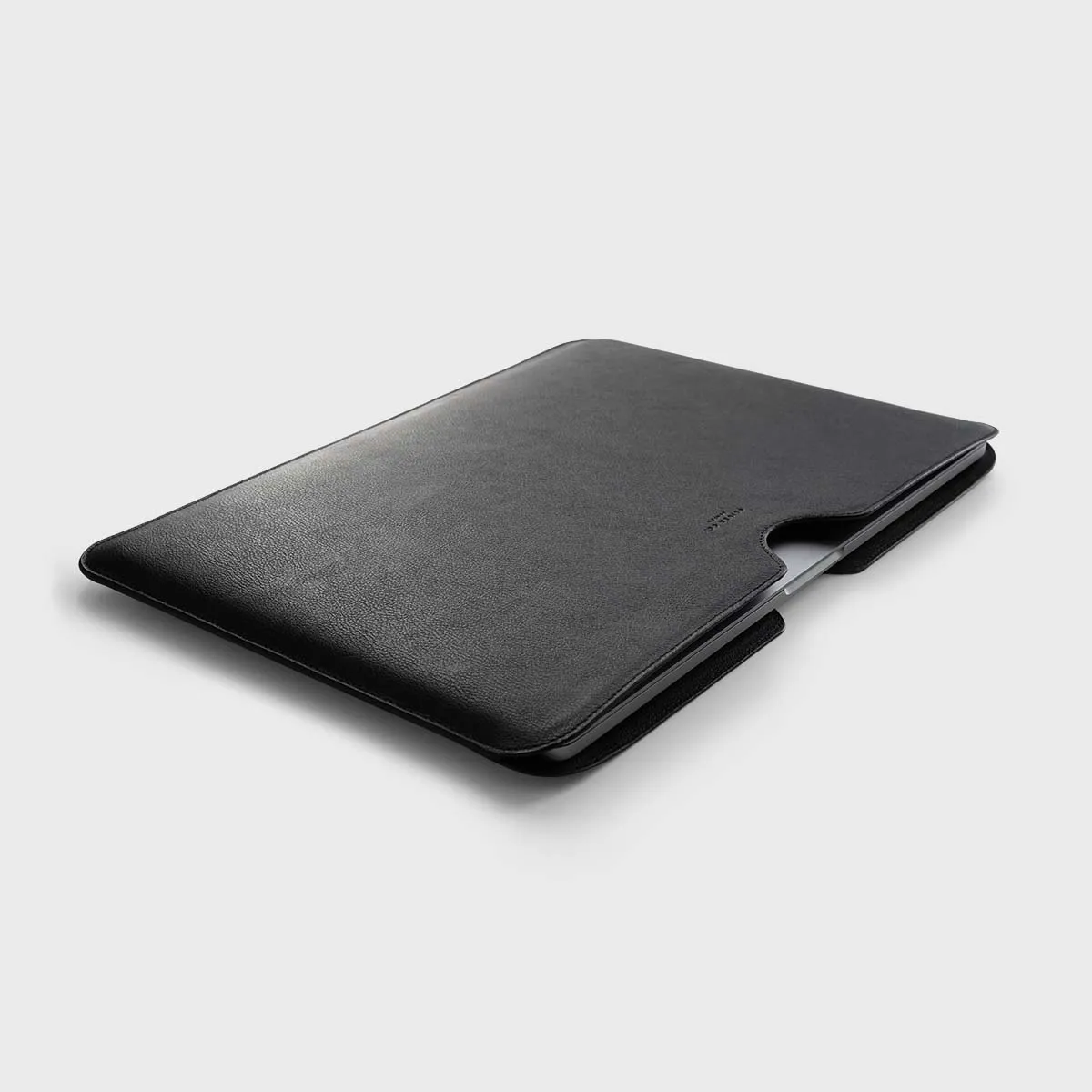 Slim Apple Leather Vegan Laptop Sleeve | Black 13"-16" Options