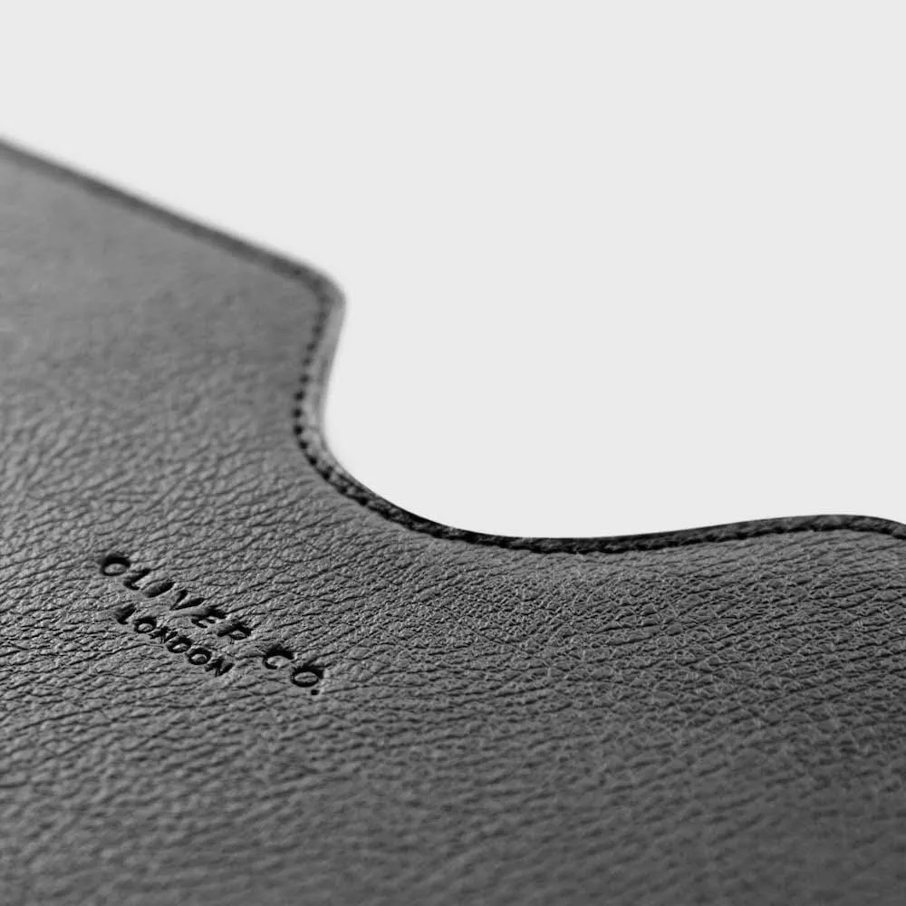 Slim Apple Leather Vegan Laptop Sleeve | Black 13"-16" Options
