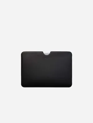 Slim Apple Leather Vegan Laptop Sleeve | Black 13"-16" Options