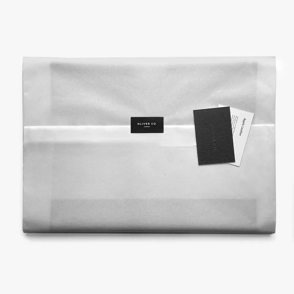 Slim Apple Leather Vegan Laptop Sleeve | Black 13"-16" Options