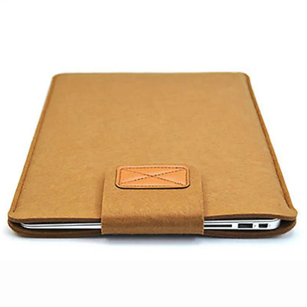 Slim Felt Sleeve Tablet Case – Solid Color Storage Bag for MacBooks