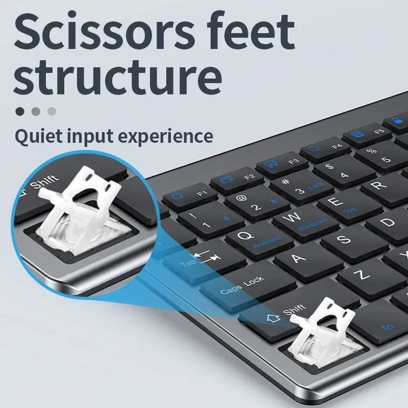 Slim Rechargeable Bluetooth Keyboard and Mouse Combo
