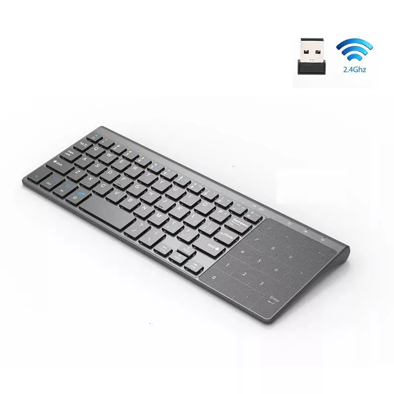 Slim Wireless Keyboard with Touchpad for Various Devices
