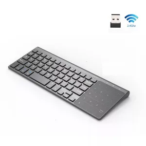 Slim Wireless Keyboard with Touchpad for Various Devices