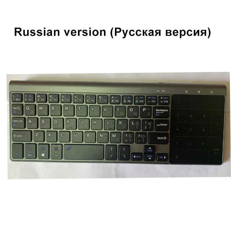 Slim Wireless Keyboard with Touchpad for Various Devices