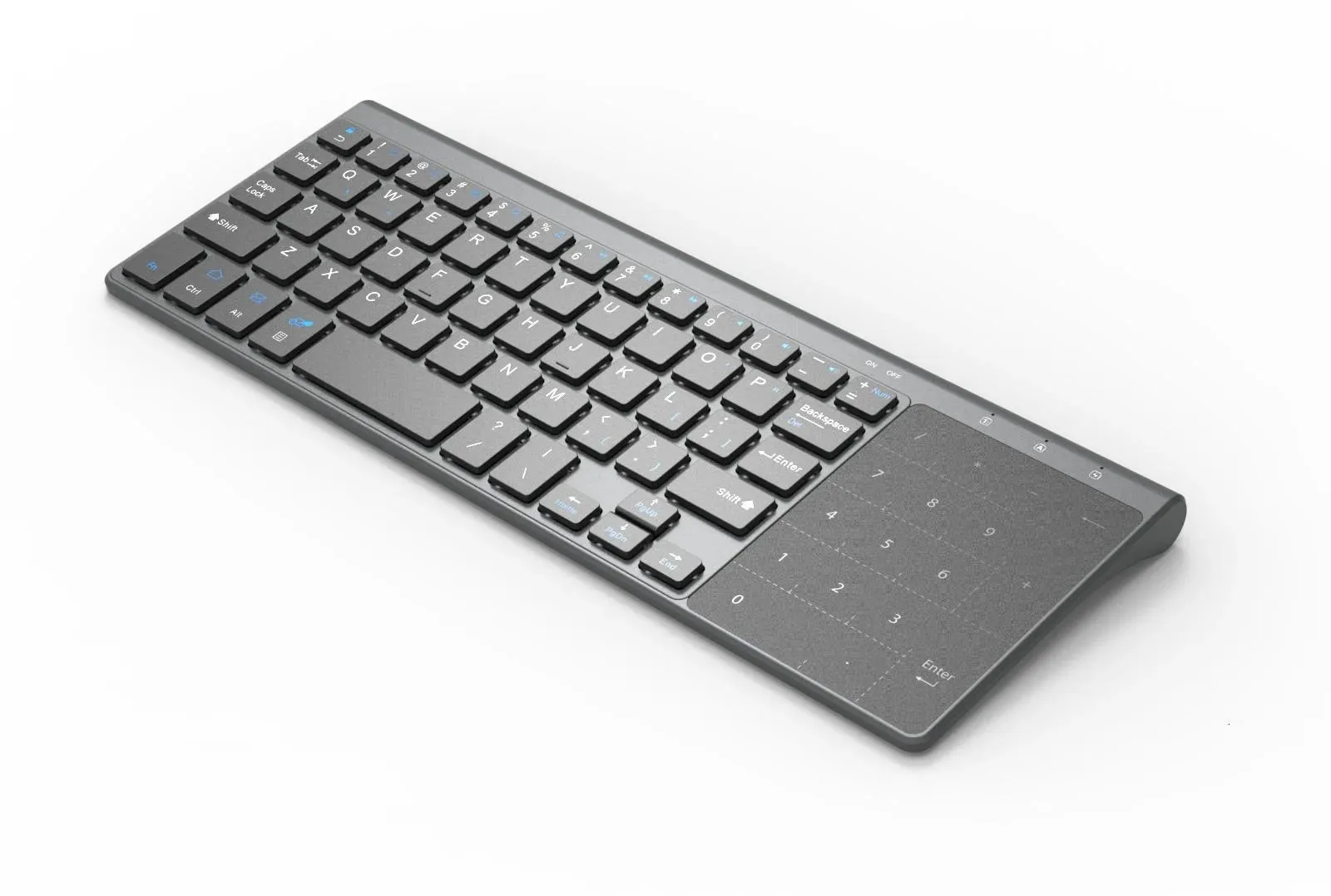 Slim Wireless Keyboard with Touchpad for Various Devices