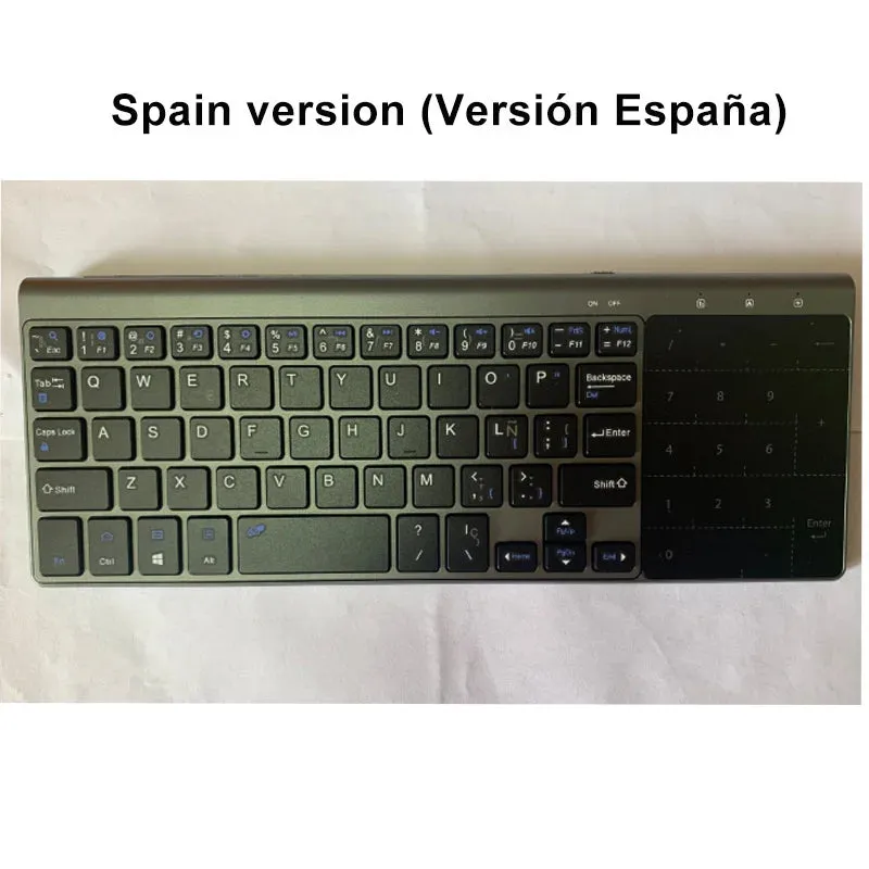 Slim Wireless Keyboard with Touchpad for Various Devices