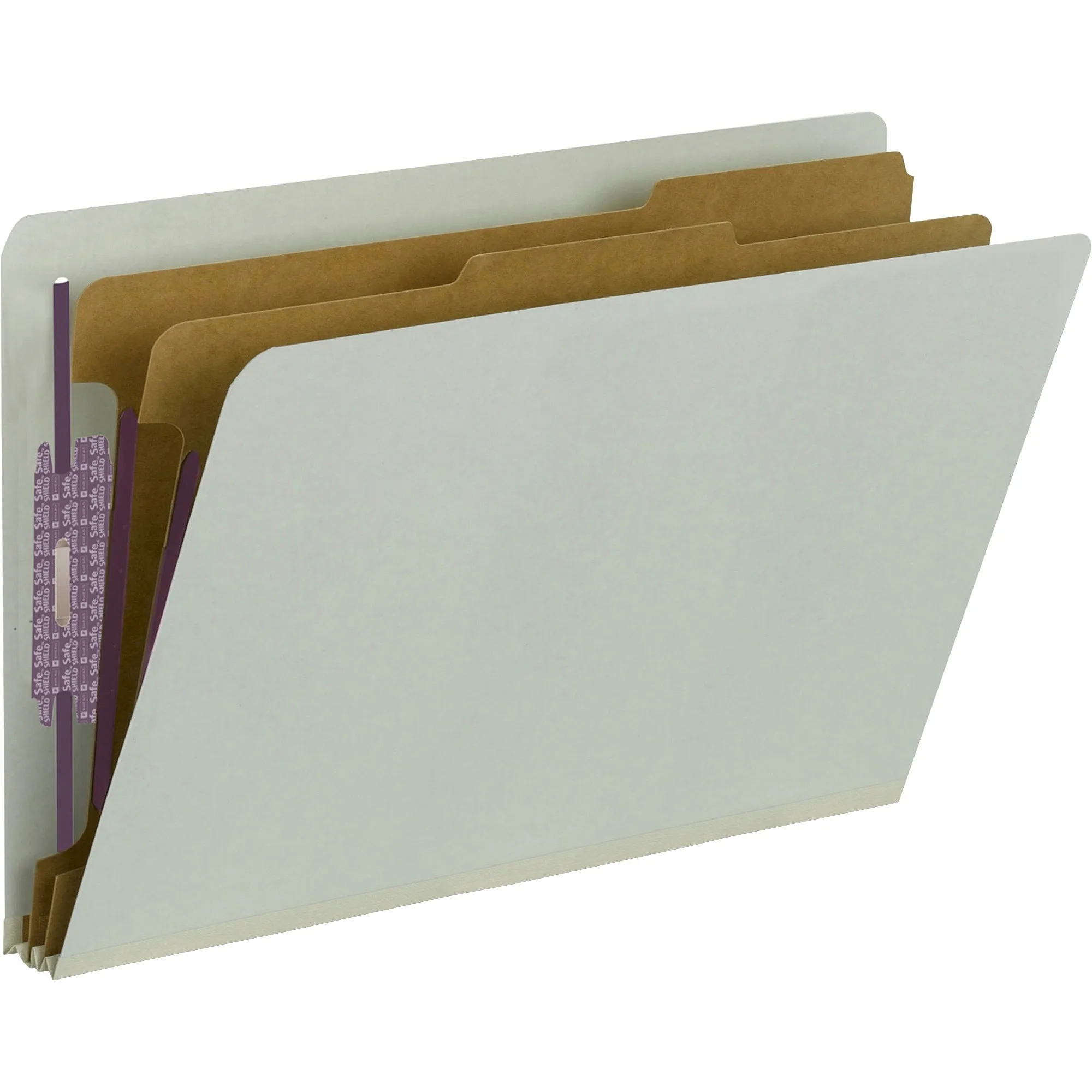 Smead End Tab Classification Folders with SafeSHIELD® Coated Fastener Technology