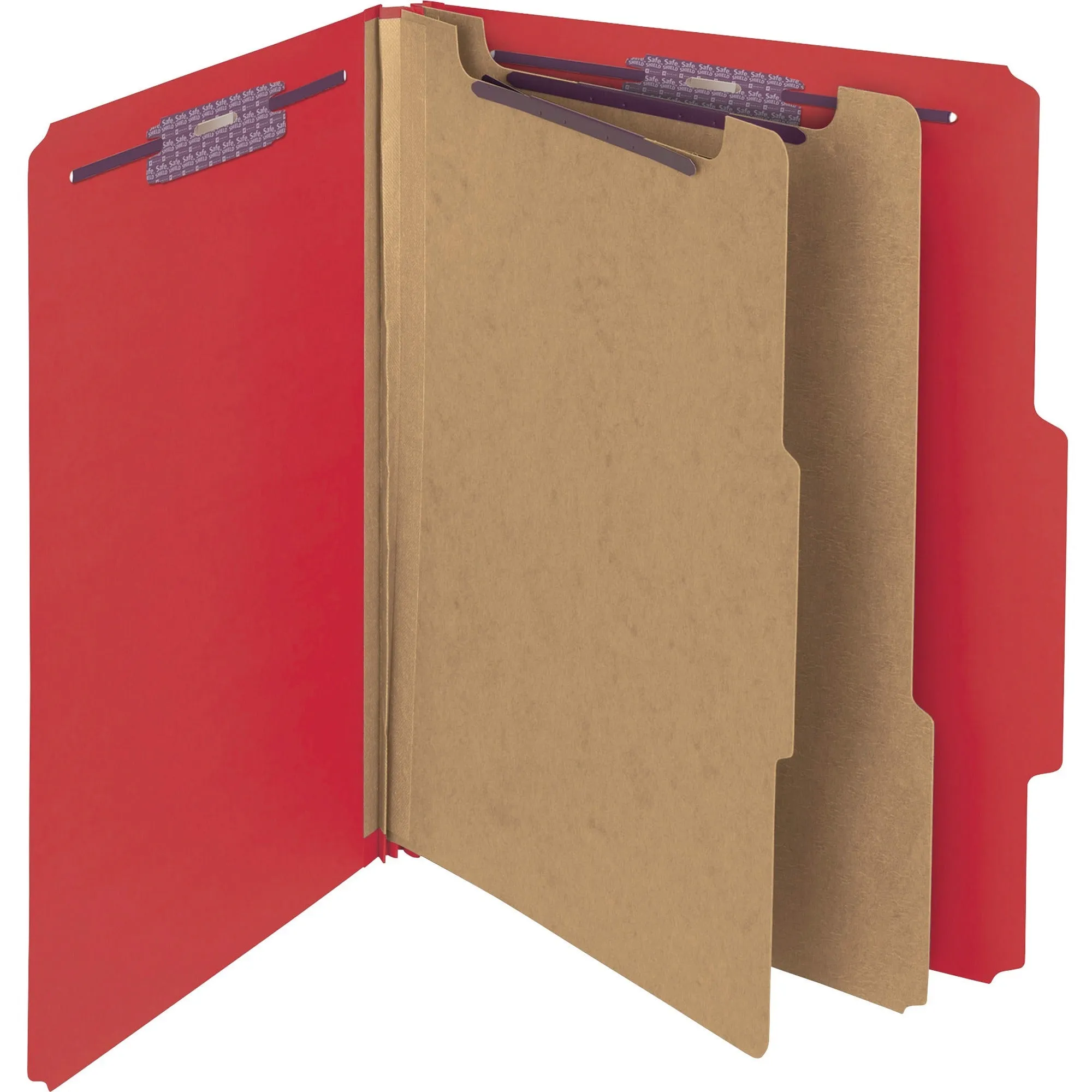 Smead PressGuard® Classification Folders with SafeSHIELD® Coated Fastener Technology