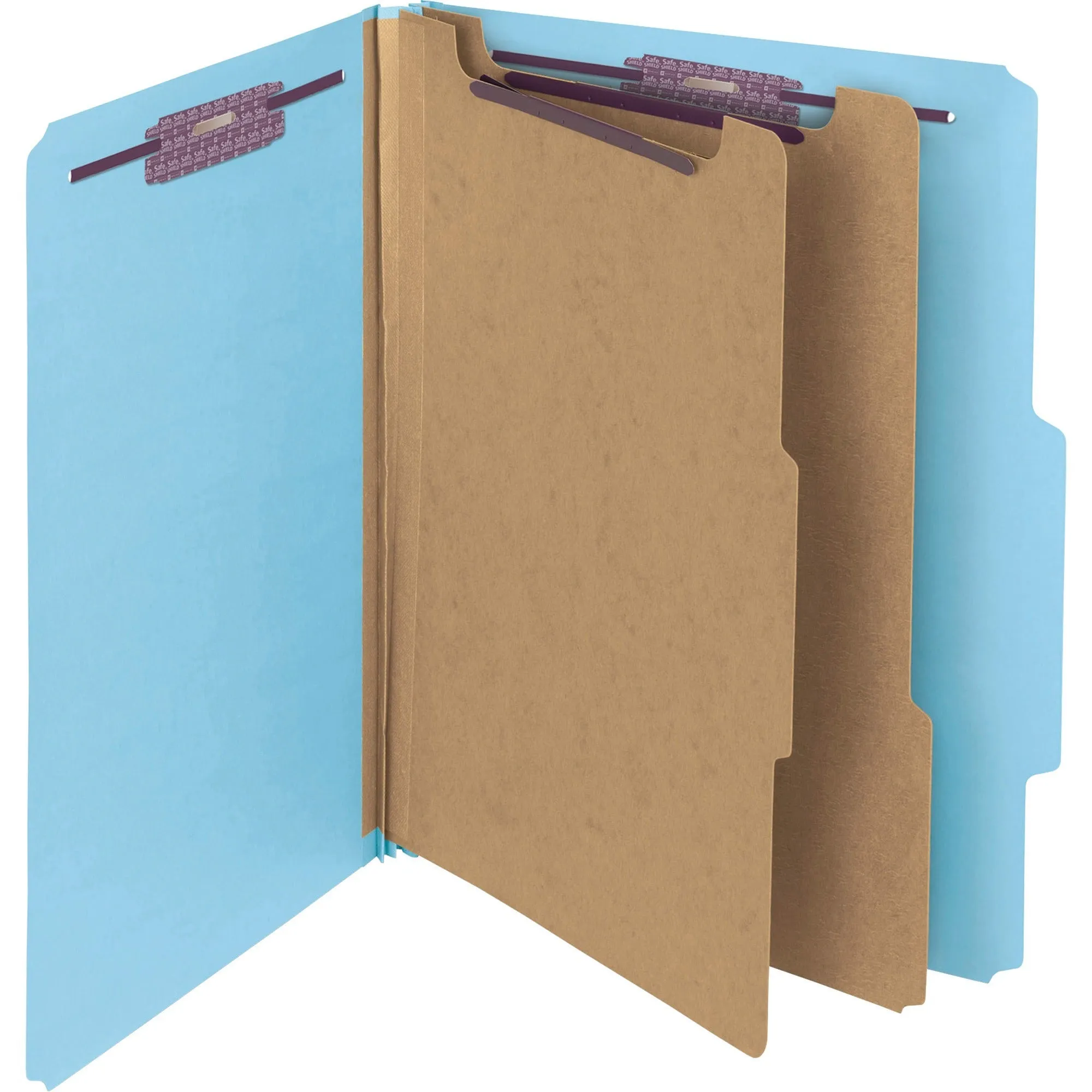Smead PressGuard® Classification Folders with SafeSHIELD® Coated Fastener Technology
