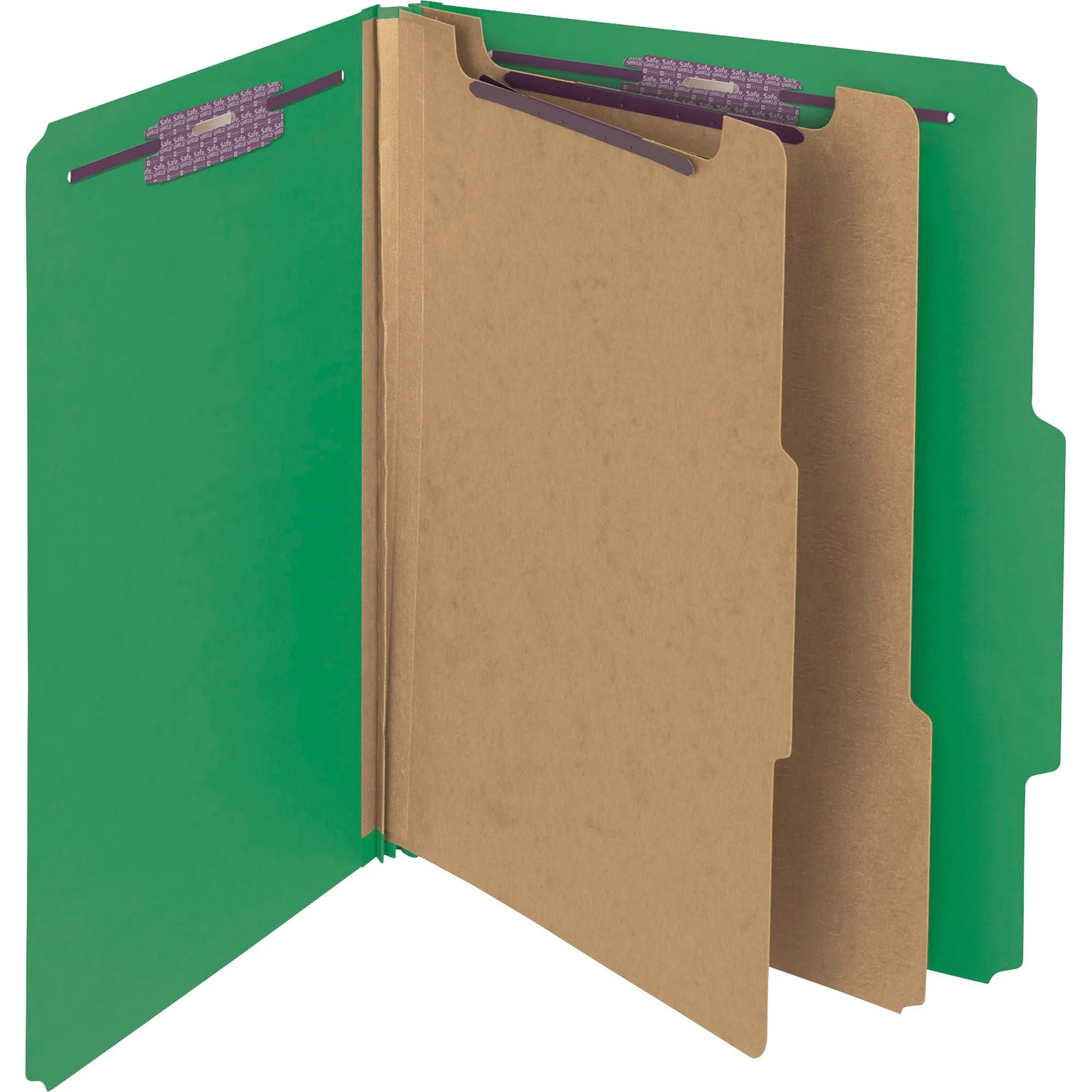 Smead PressGuard® Classification Folders with SafeSHIELD® Coated Fastener Technology