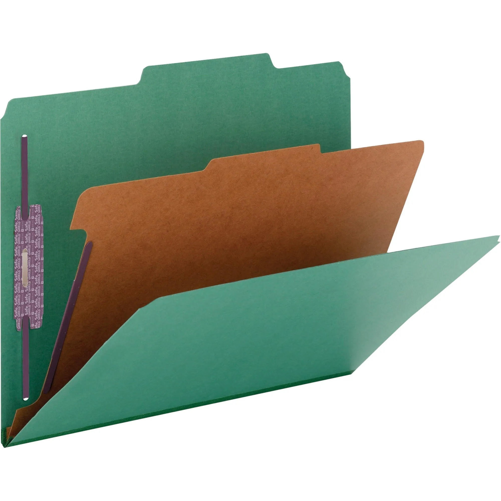 Smead SafeSHIELD 2/5 Tab Cut Letter Recycled Classification Folder