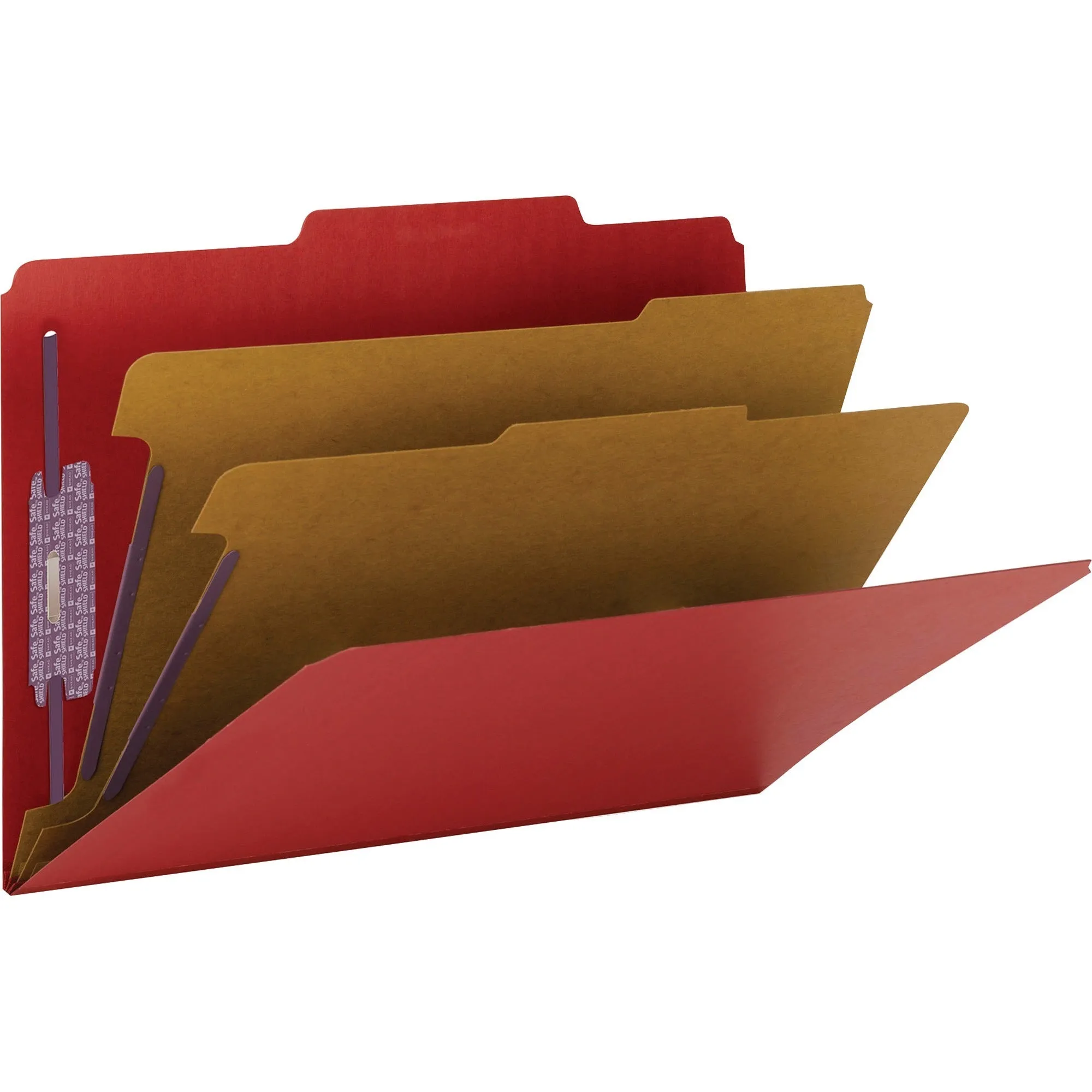 Smead SafeSHIELD Fasteners 2 Divider Classification Folders