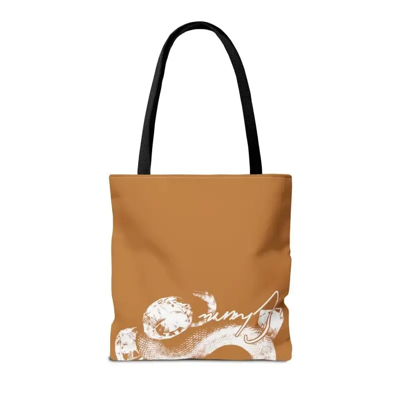 Snake Tote Bag (AOP) - 3 Sizes | All-over Print | Durable Polyester | 5 Color Handles