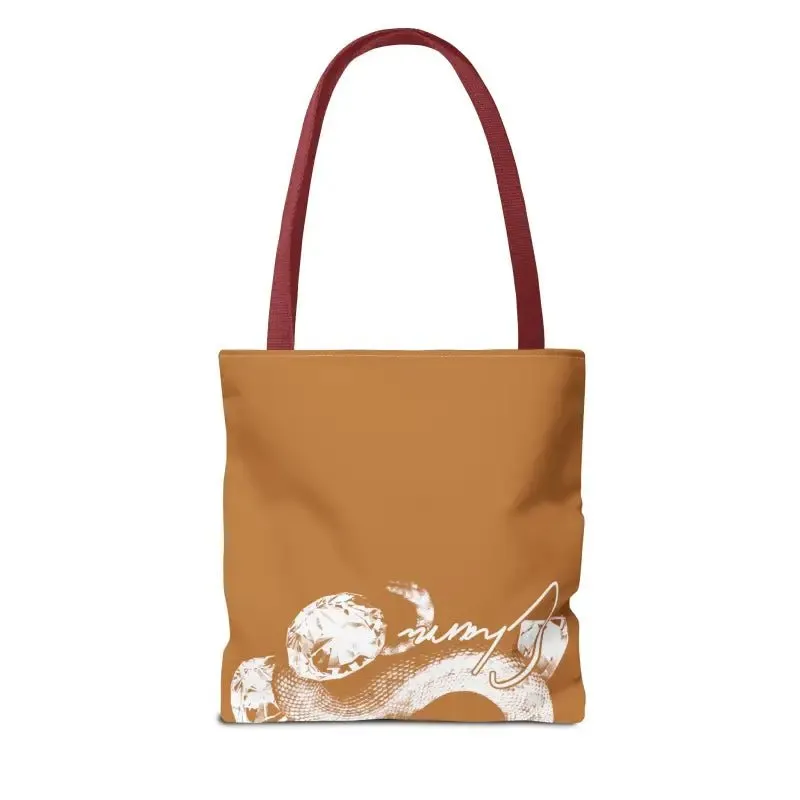 Snake Tote Bag (AOP) - 3 Sizes | All-over Print | Durable Polyester | 5 Color Handles