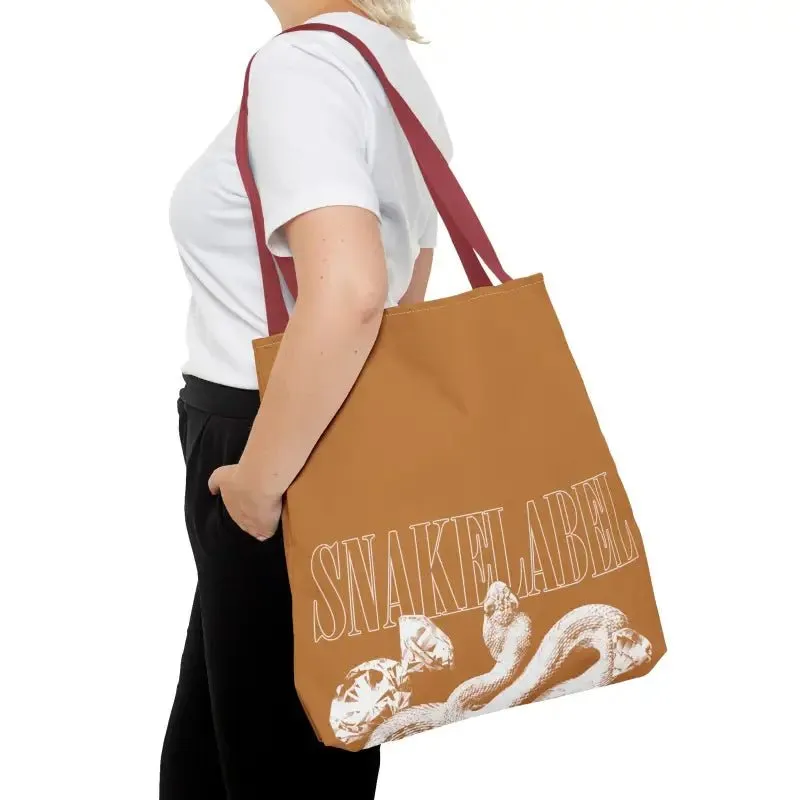 Snake Tote Bag (AOP) - 3 Sizes | All-over Print | Durable Polyester | 5 Color Handles
