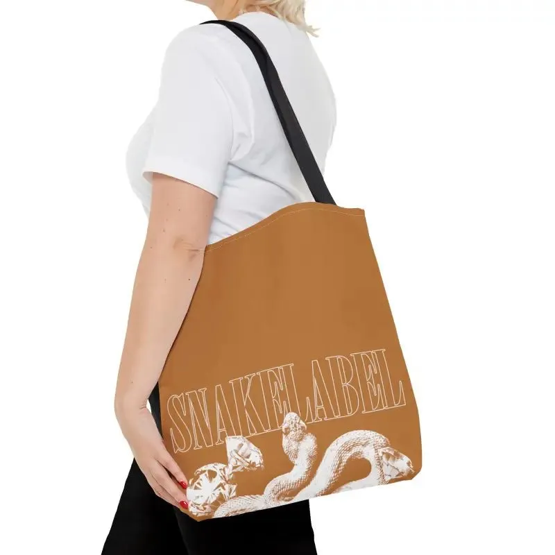 Snake Tote Bag (AOP) - 3 Sizes | All-over Print | Durable Polyester | 5 Color Handles
