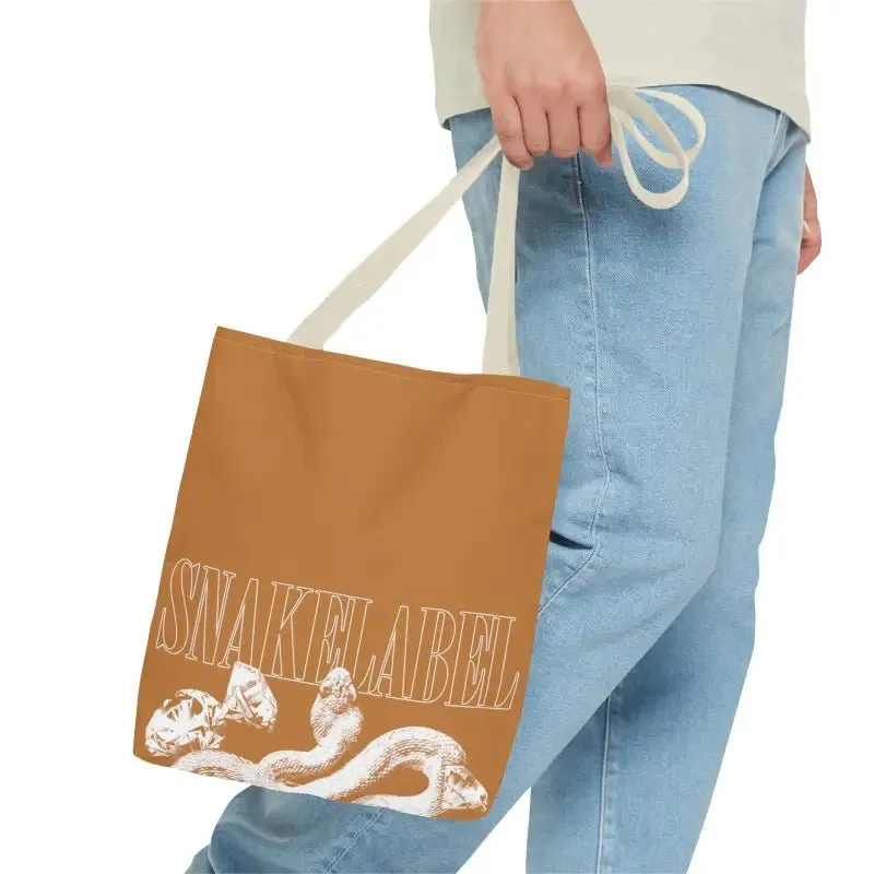 Snake Tote Bag (AOP) - 3 Sizes | All-over Print | Durable Polyester | 5 Color Handles