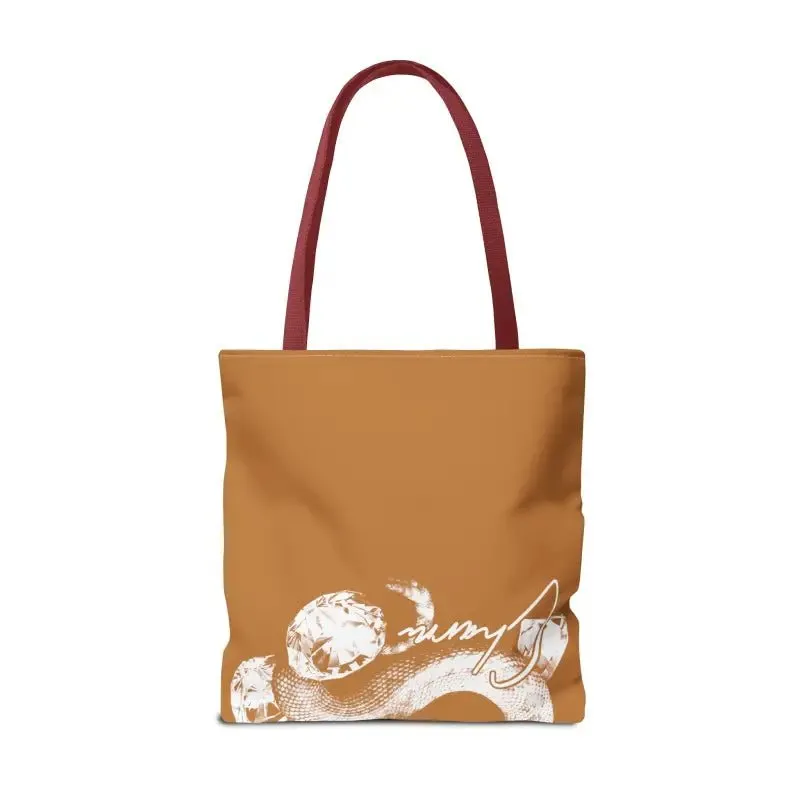 Snake Tote Bag (AOP) - 3 Sizes | All-over Print | Durable Polyester | 5 Color Handles