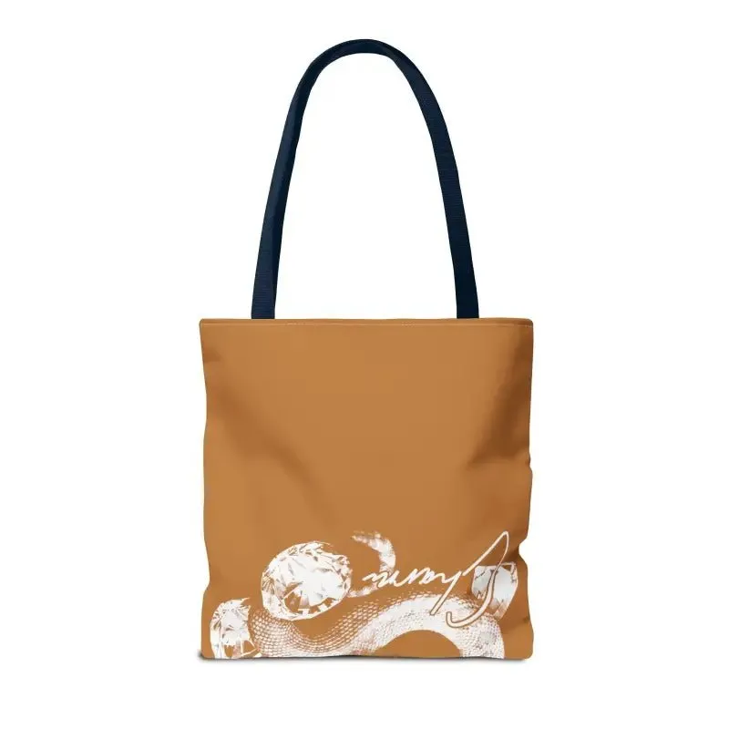 Snake Tote Bag (AOP) - 3 Sizes | All-over Print | Durable Polyester | 5 Color Handles