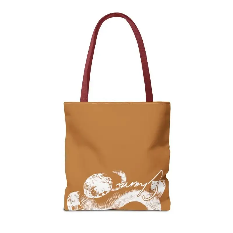 Snake Tote Bag (AOP) - 3 Sizes | All-over Print | Durable Polyester | 5 Color Handles