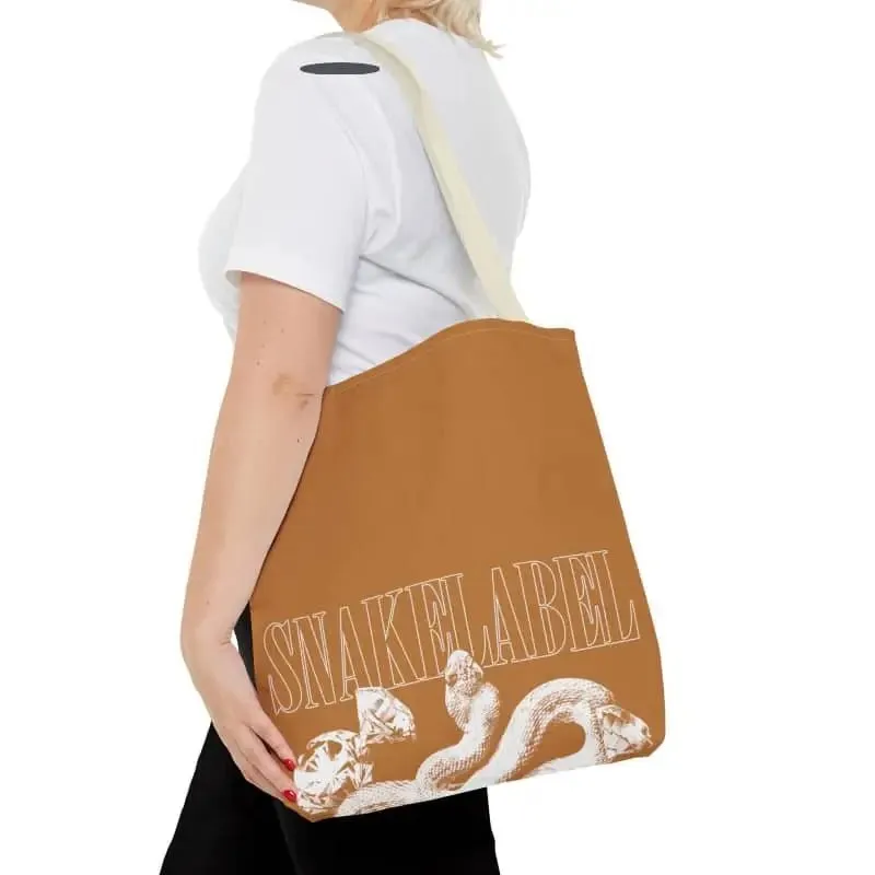 Snake Tote Bag (AOP) - 3 Sizes | All-over Print | Durable Polyester | 5 Color Handles