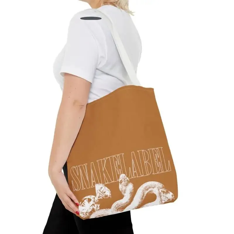 Snake Tote Bag (AOP) - 3 Sizes | All-over Print | Durable Polyester | 5 Color Handles