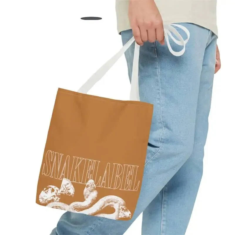 Snake Tote Bag (AOP) - 3 Sizes | All-over Print | Durable Polyester | 5 Color Handles
