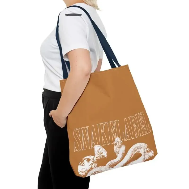Snake Tote Bag (AOP) - 3 Sizes | All-over Print | Durable Polyester | 5 Color Handles