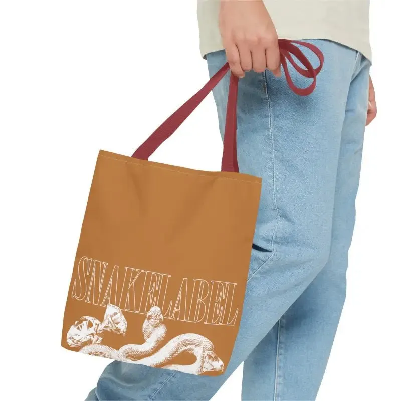 Snake Tote Bag (AOP) - 3 Sizes | All-over Print | Durable Polyester | 5 Color Handles
