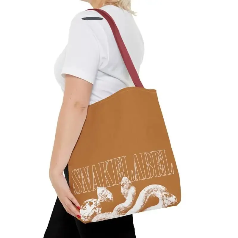 Snake Tote Bag (AOP) - 3 Sizes | All-over Print | Durable Polyester | 5 Color Handles