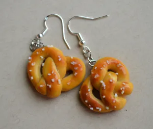 Soft Salted Pretzel Hook Earrings