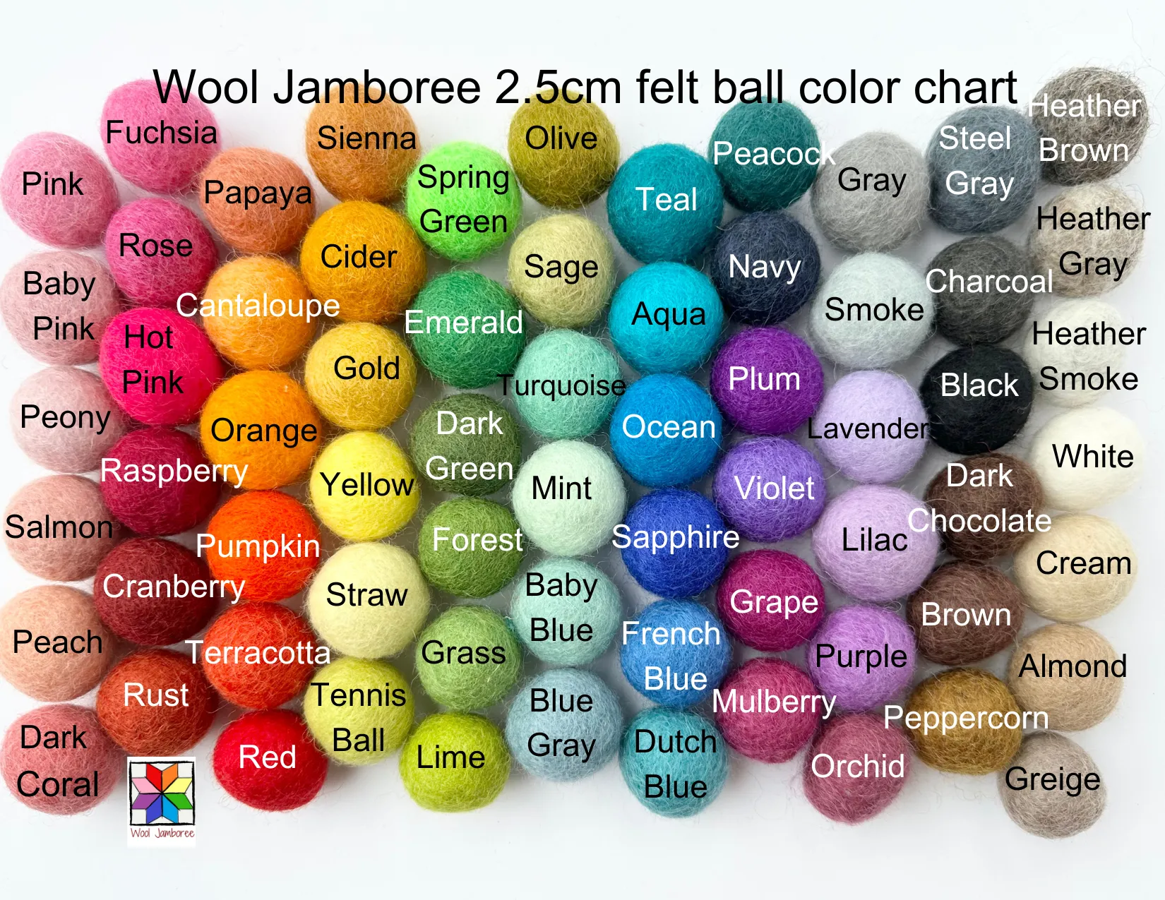 Soft Tones Wool Acorns