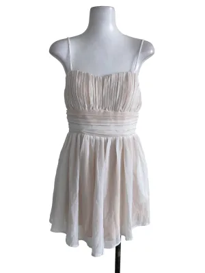 Soft White Textured Mini Dress