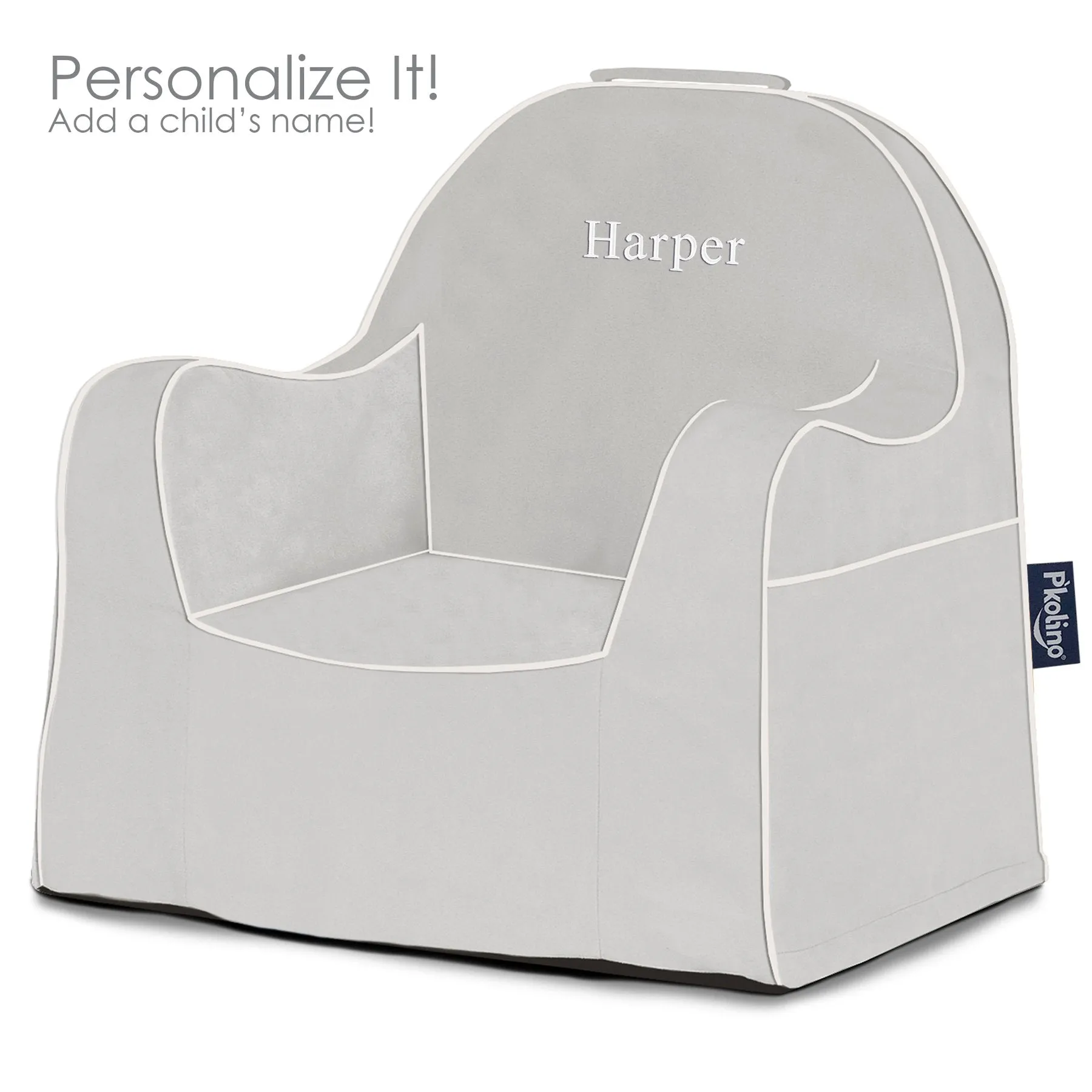 Solid Grey Personalized Little Chair