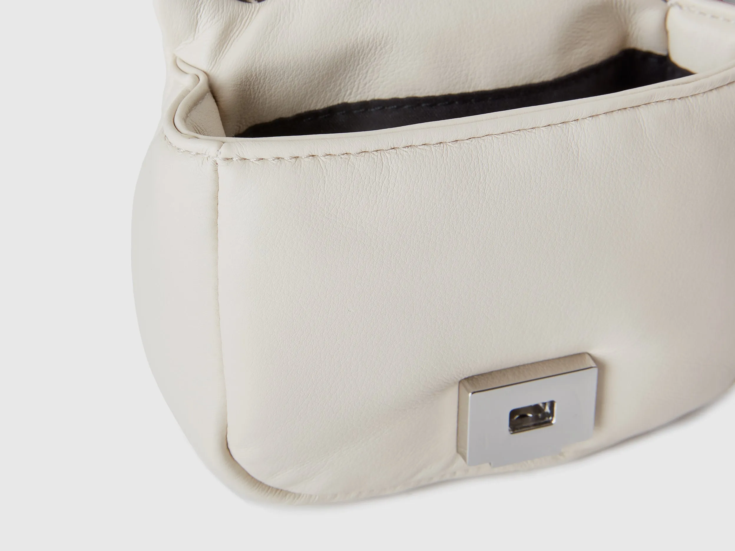 Solid Push Button Sling Bag