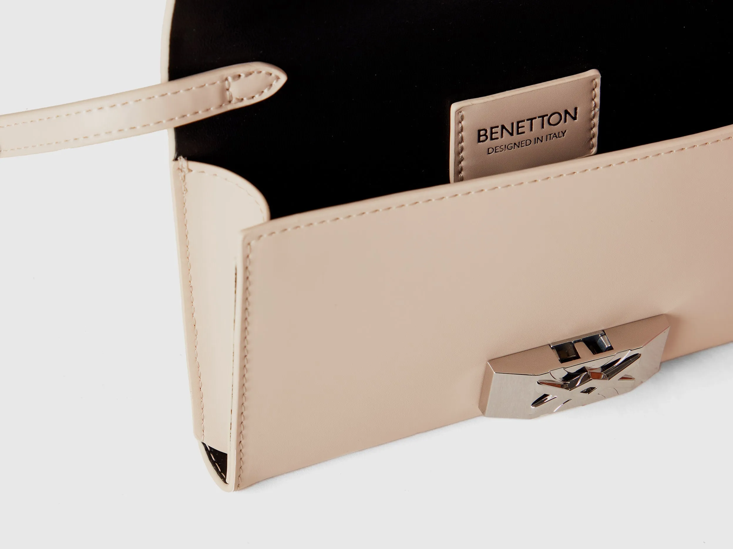 Solid Push Button Sling Bag