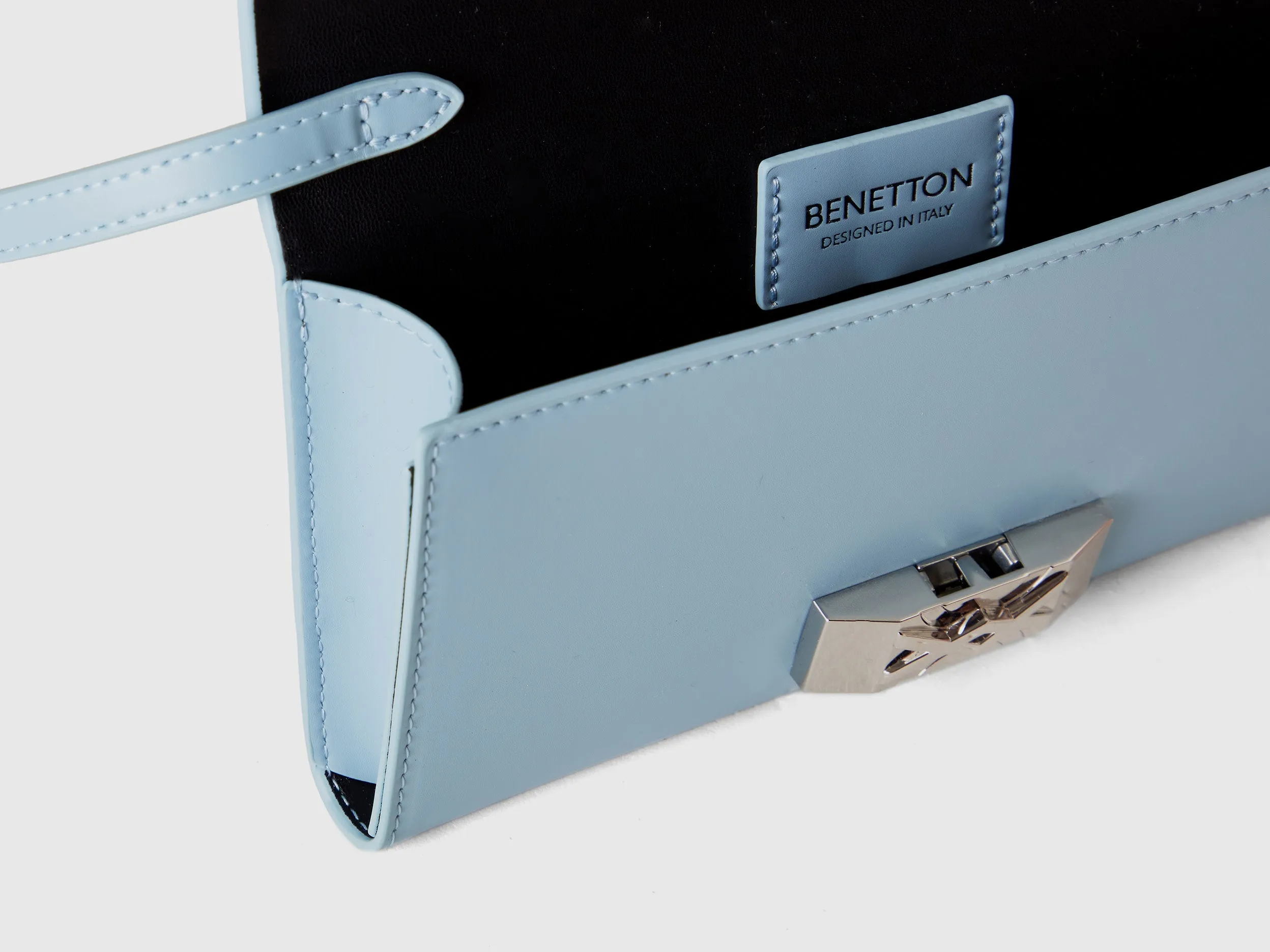Solid Push Button Sling Bag