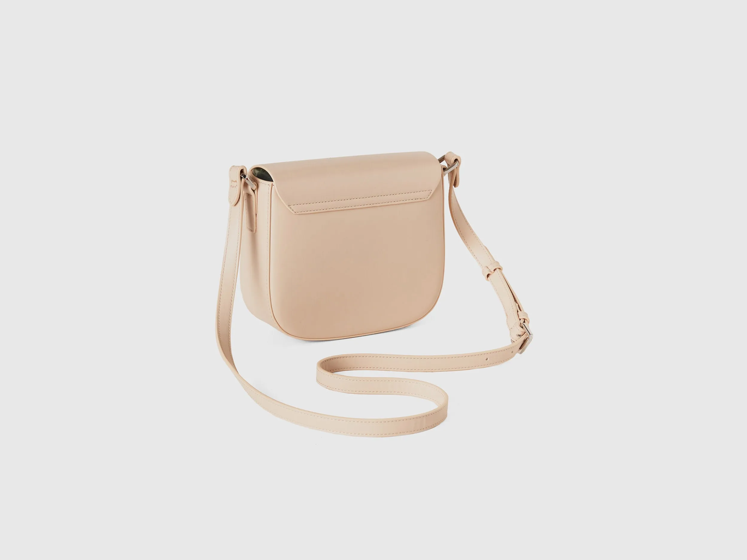 Solid Push Button Sling Bag
