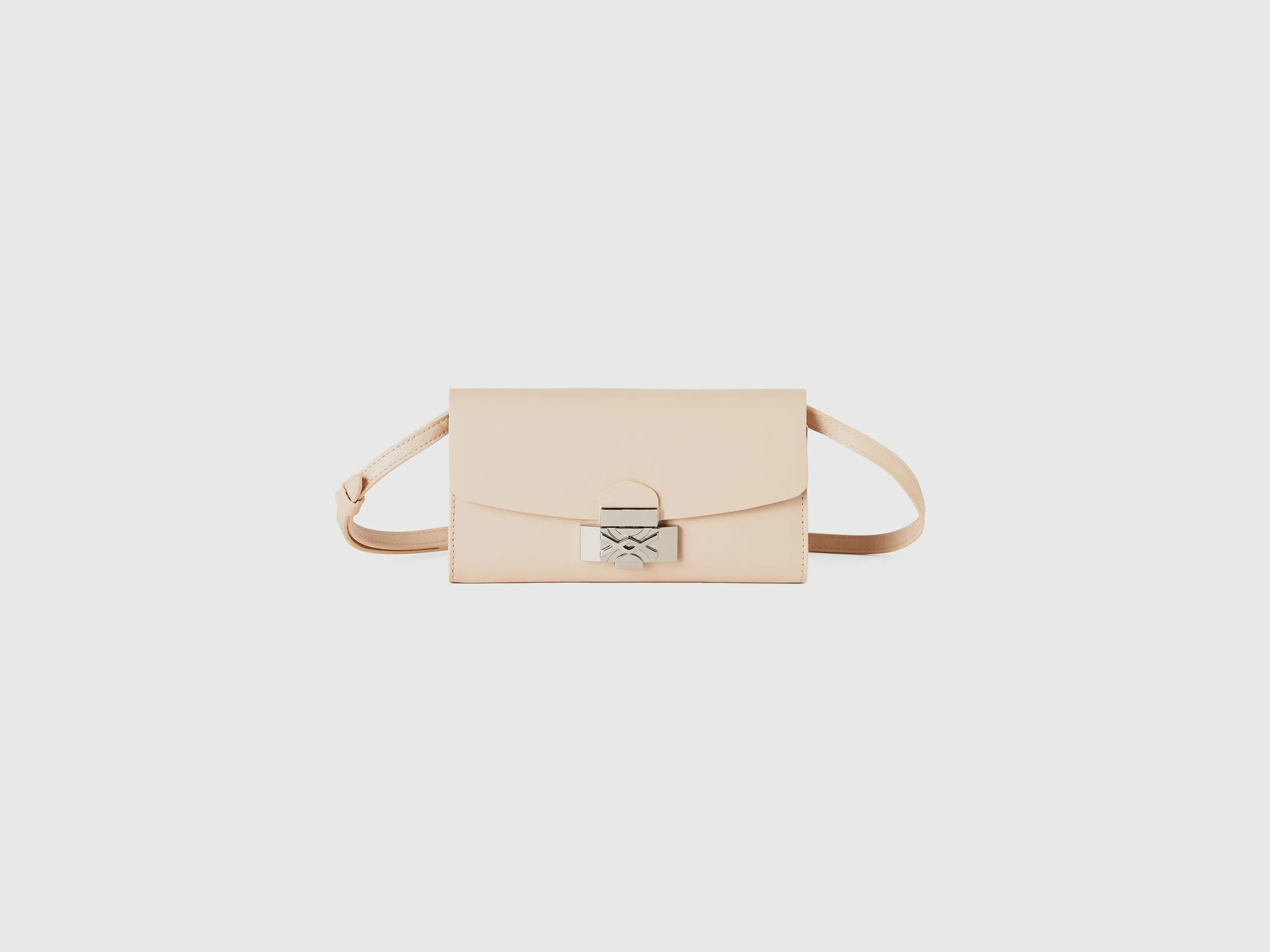 Solid Push Button Sling Bag