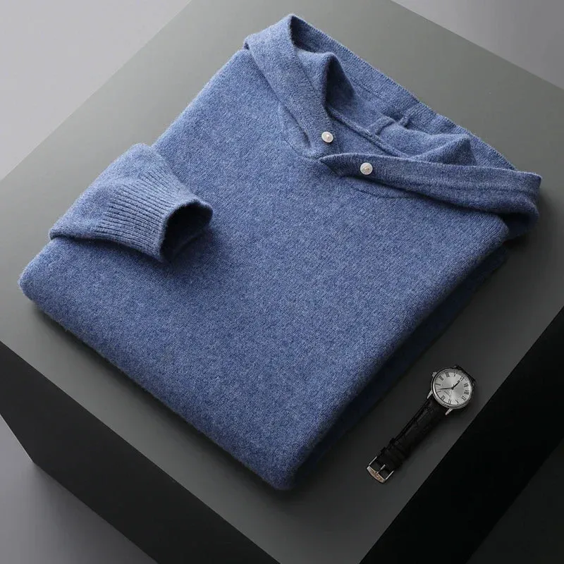 Solvyr | Mens & Womens Cashmere or Alpaca Hooded Sweatshirt – Lightweight Knitted Hoodie in Slim Fit for Luxe Layering & Travel Comfort